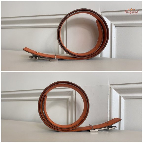 Authentic HERMES Havane Orange Leather Reversible 38mm Constance H Belt 76 main image 11